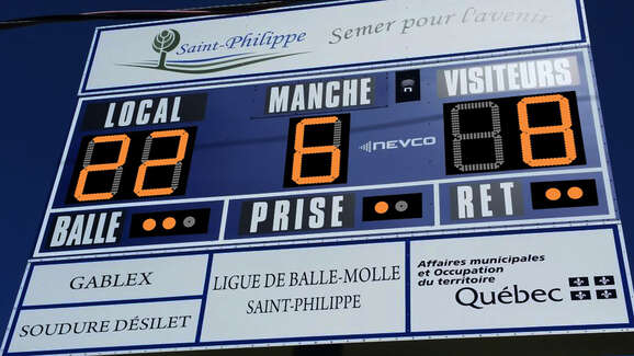Tableau indicateur de baseball 1610 (10' x 4') - Ville de St-Philippe-de-la-Prairie
